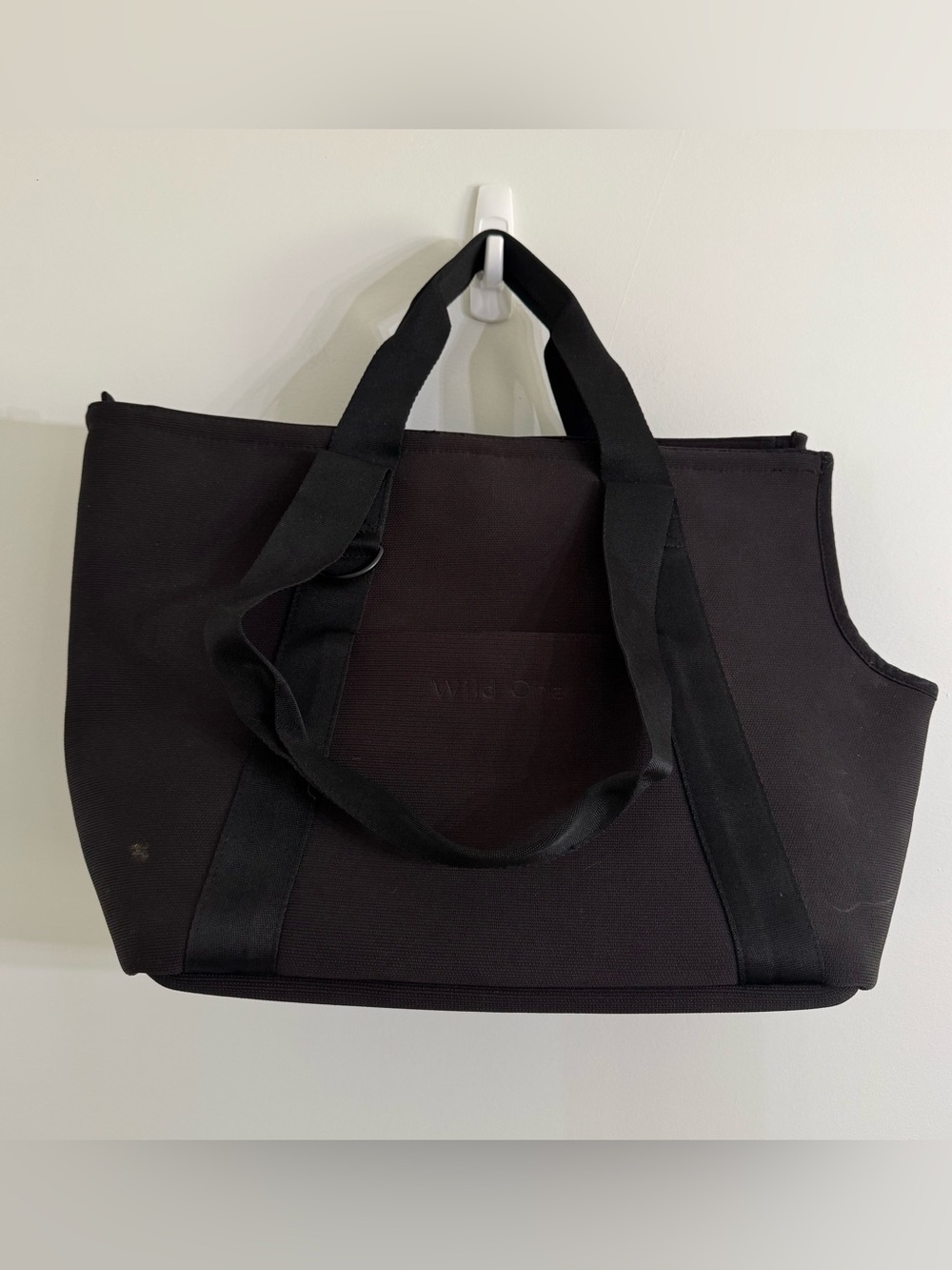Wild One Everyday Pet Carrier Cotton Dog Tote - Black